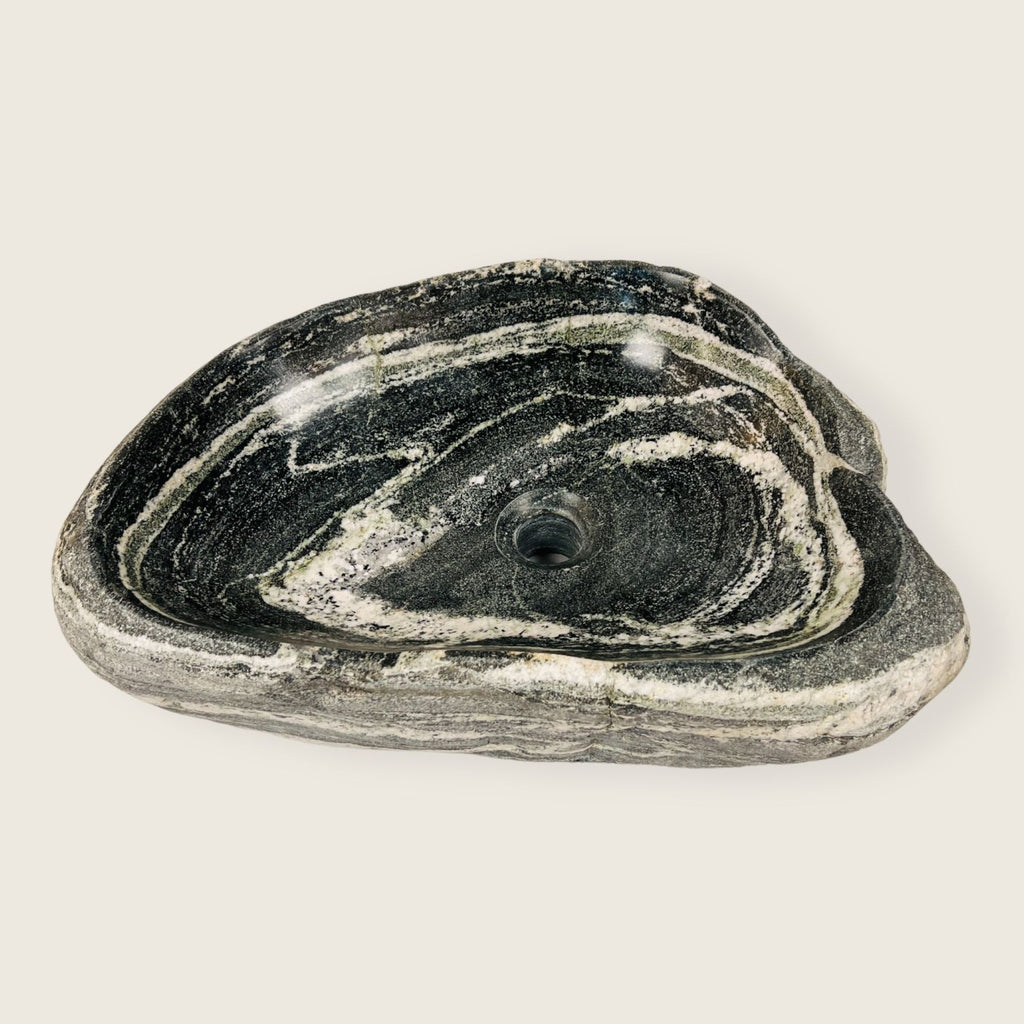 Zebra Swirled River Stone Sink