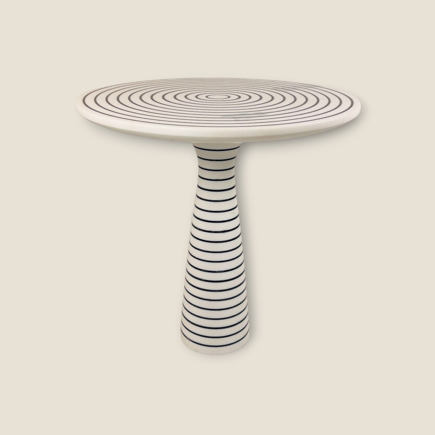 Pinstriped Side Table