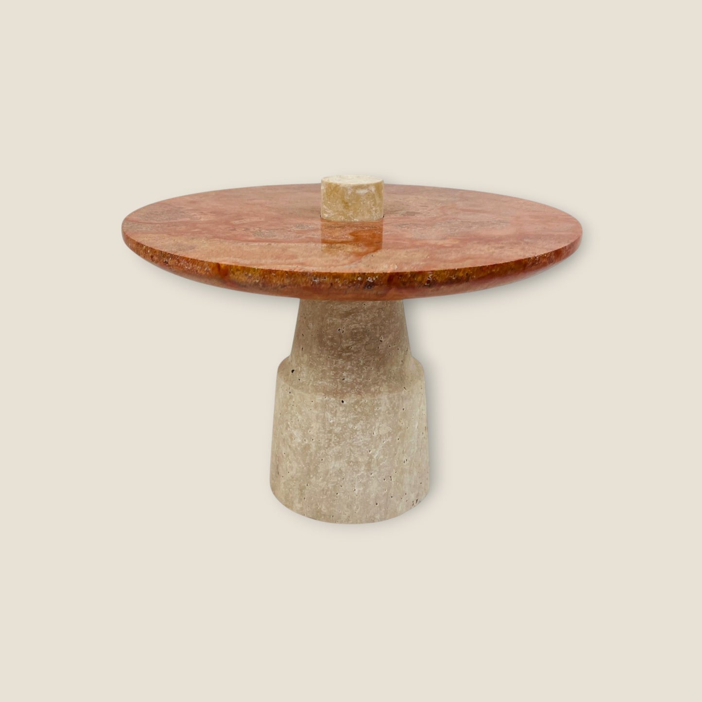 Designer Dessert Stand - Travertine