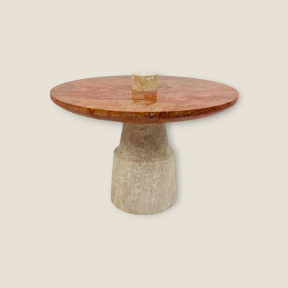 Designer Dessert Stand - Travertine