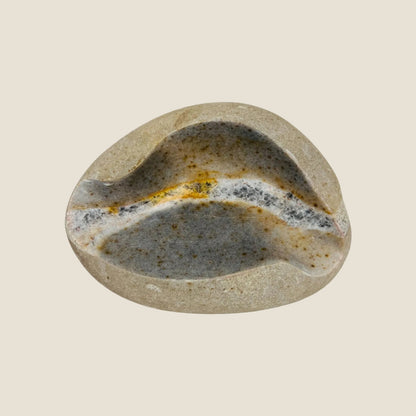 Amber Lined Ash Tray - Riverstone