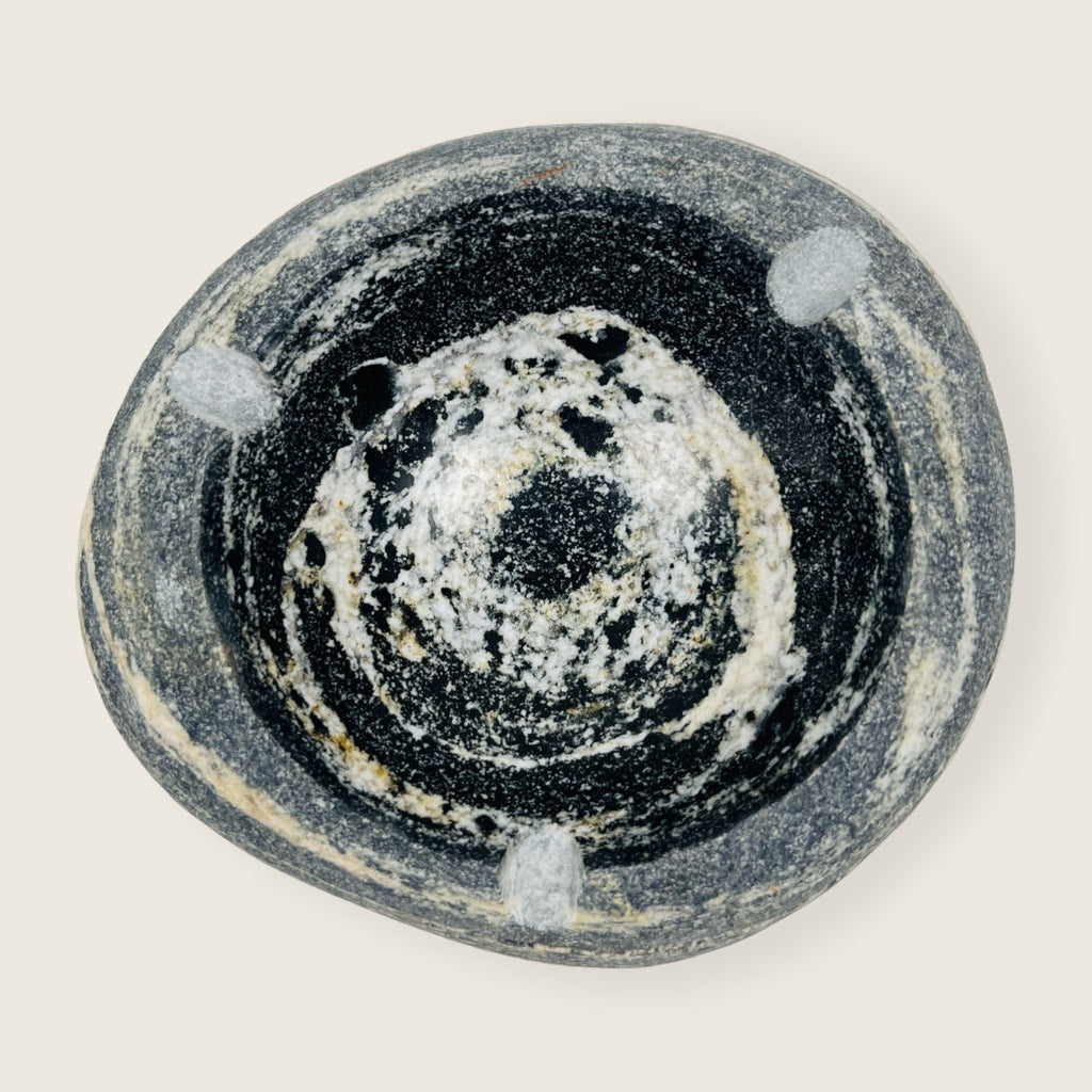 River Stone Zebra Swirls Ash Tray