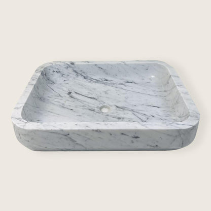Rounded Rectangle Sink - Carrara