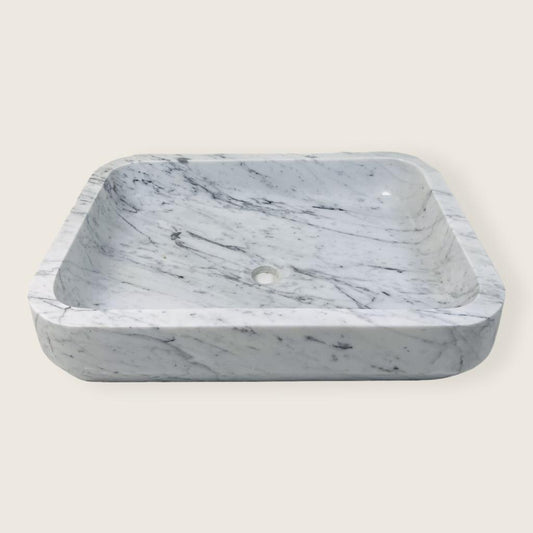 Rounded Rectangle Sink - Carrara