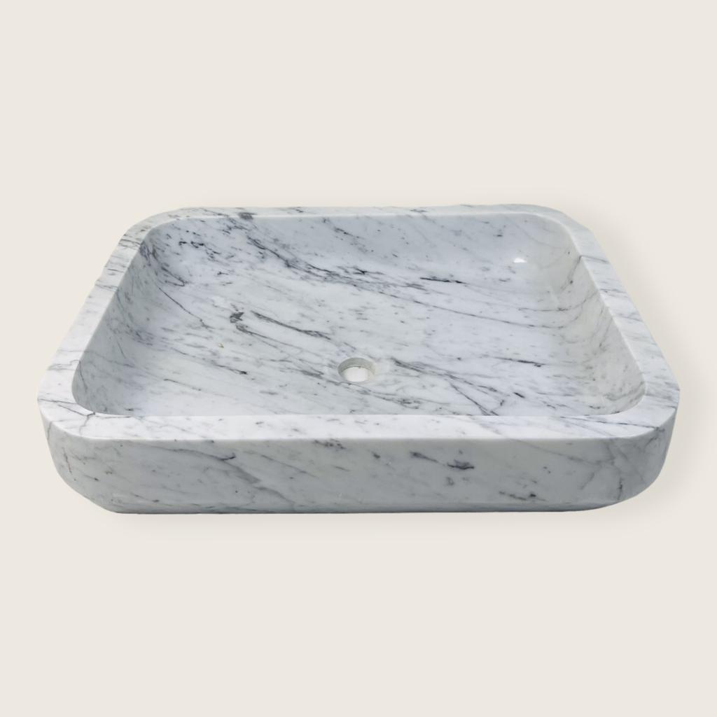 Rectangle Splashed Marble Sink