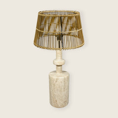 Bottled Bottom Travertine Table Lamp