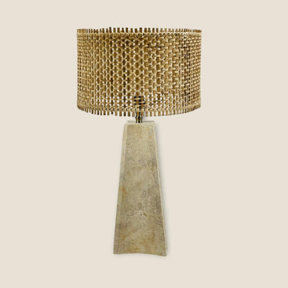Curvilinear Table Lamp - Travertine