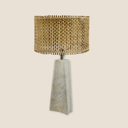 Curvilinear Table Lamp - Travertine