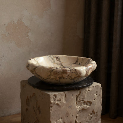 Irregular Stone Sink - Red & White