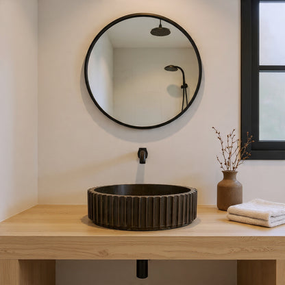 Fluted Sink - Brown