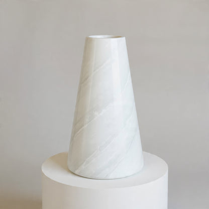 Funnel Vase - White