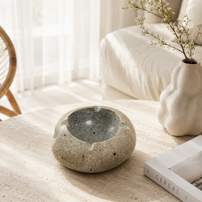 Black Dotted Ash Tray - Riverstone