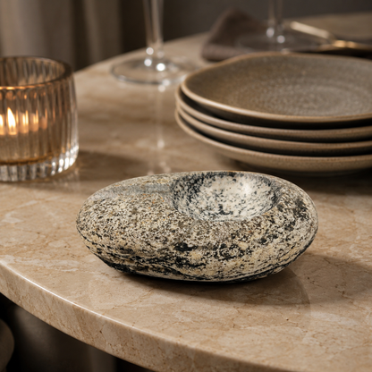 Grain Spotted Ash Tray - River Stone