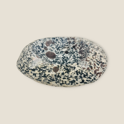 Black & White Spotted Ash Tray - Riverstone
