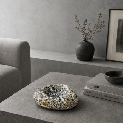 Grain Spotted Ash Tray - River Stone