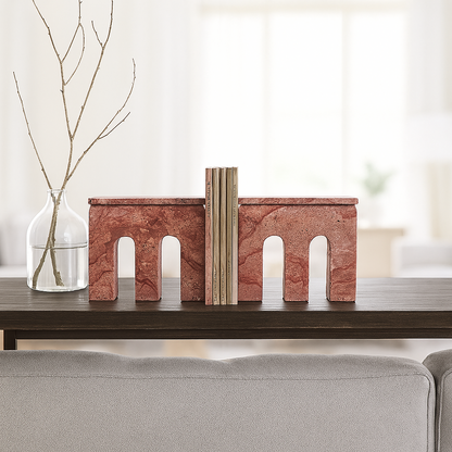 Bridge Bookends Pair - Red