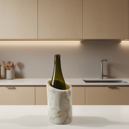Sliced Marble Bottle Holder - Golden