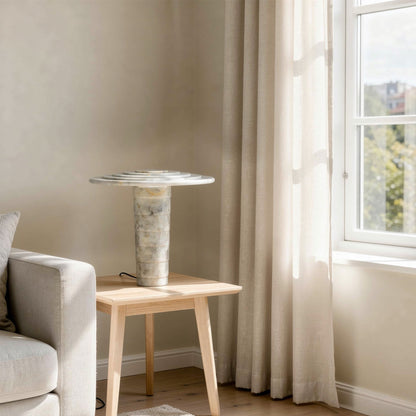 Marked Layers Table Lamp - Cheetah White