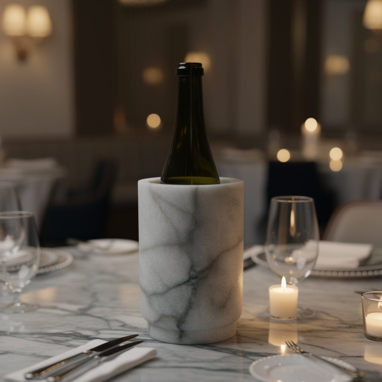 Marble Bottle Holder - Gray