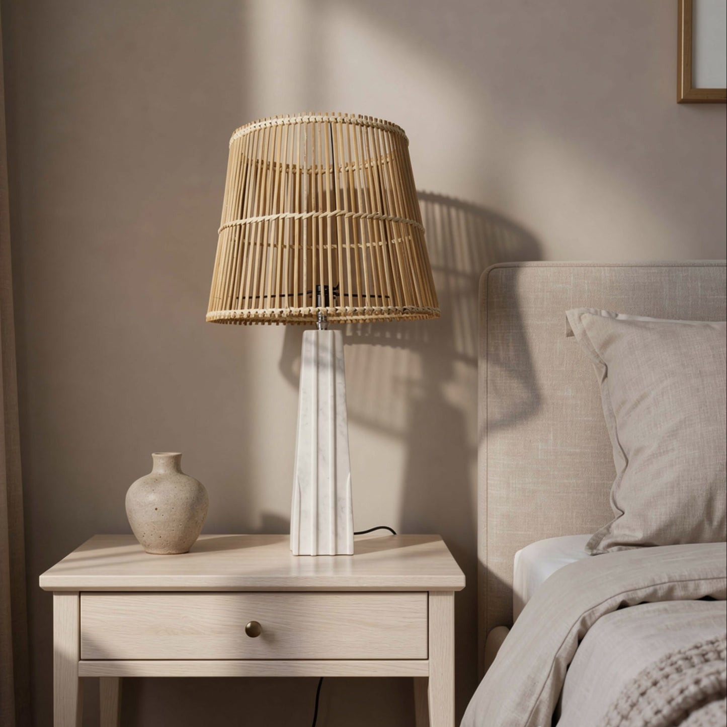 Ragged Table Lamp - Gray