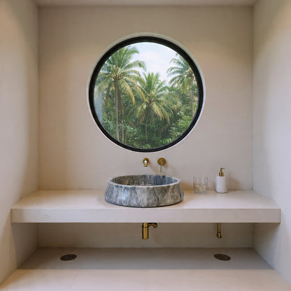 Aura Marble Sink - Gray