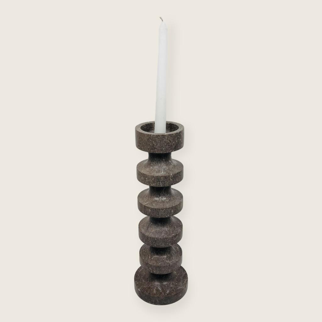 Accordian Candle Stand - Brown