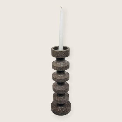 Accordian Candle Stand - Brown