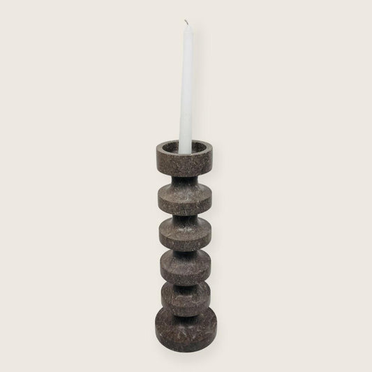 Accordian Candle Stand - Brown