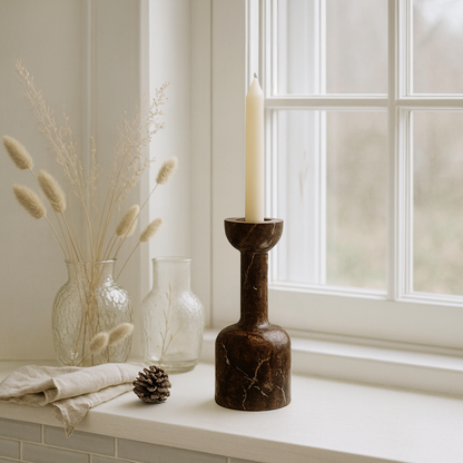 Stemmed Cup Candle Stand - Cherry