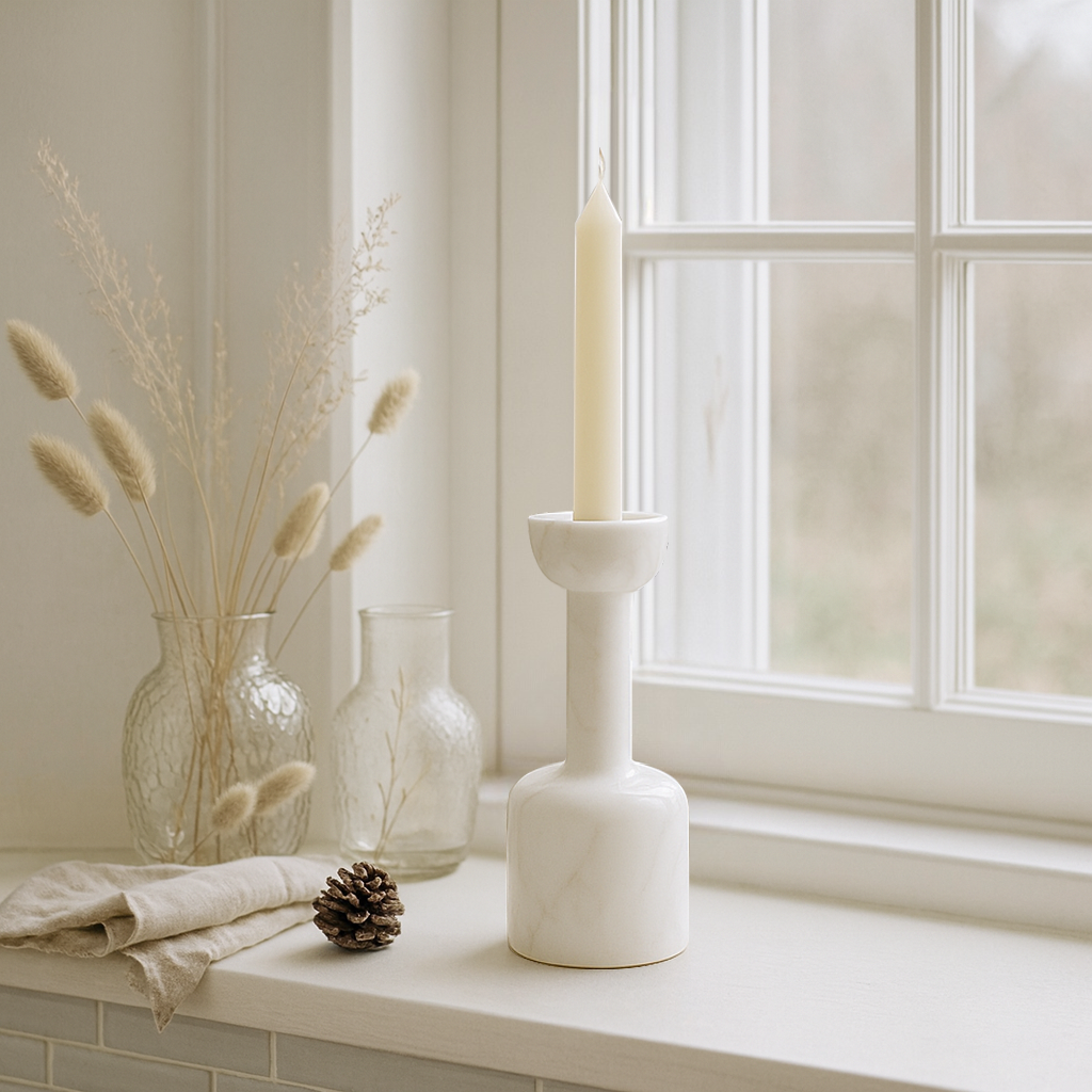 Stemmed Cup Candle Stand - Onyx