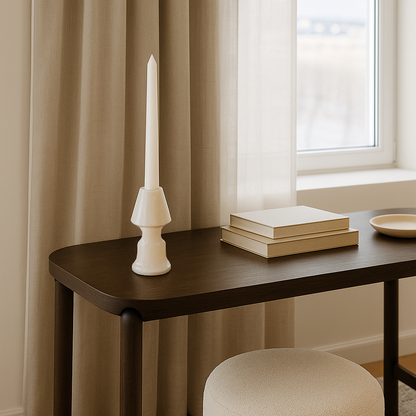 Frustum Capped Candle Stand  - Onyx