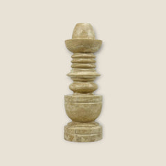 Cairn Candle Stand - Travertine