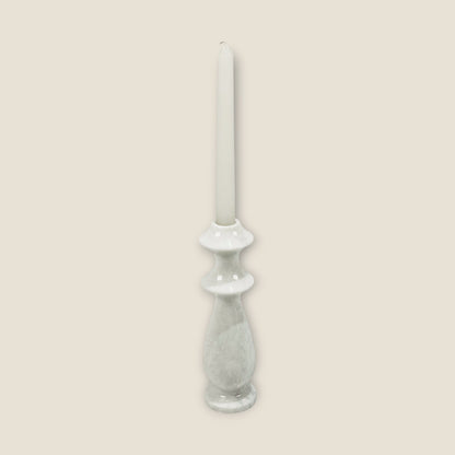 Ringed Bulb Candle Stand - Gray