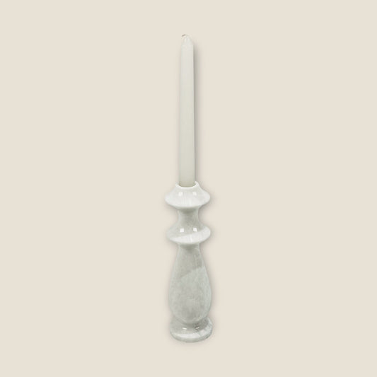 Ringed Bulb Candle Stand - Gray