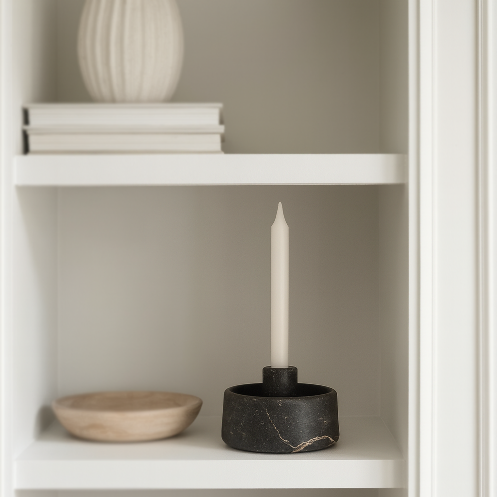 Bowl Candle Stand - Black
