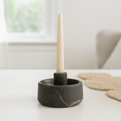 Bowl Candle Stand - Black
