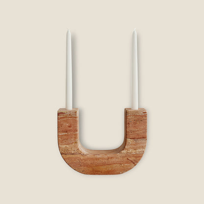 U-Shape Candle Stand - Red