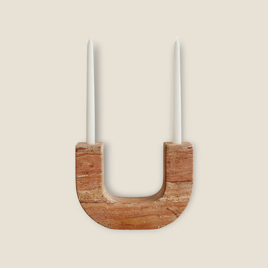 U-Shape Candle Stand - Red