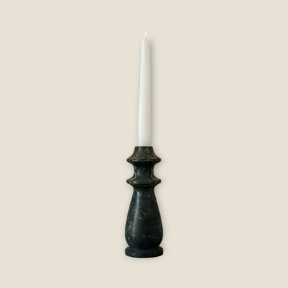 Ringed Bulb Candle Stand - Black