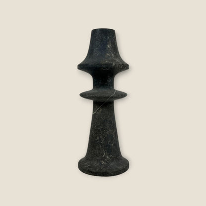Ringed Mushrom Candle Stand - Black