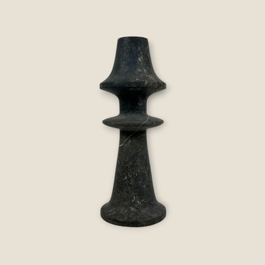 Ringed Mushrom Candle Stand - Black
