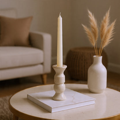 Tiered Candle Stand  - Travertine