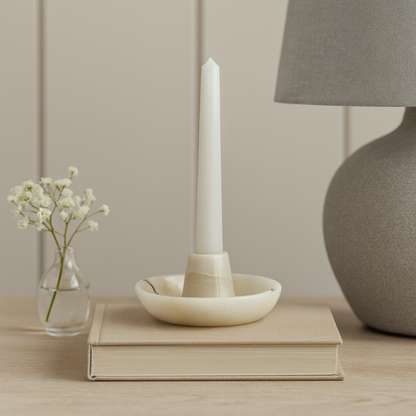 Shallow Dish Candle Holder - Onyx