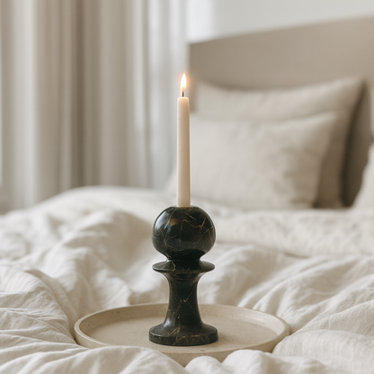 Pawn Candle Stand - Brown