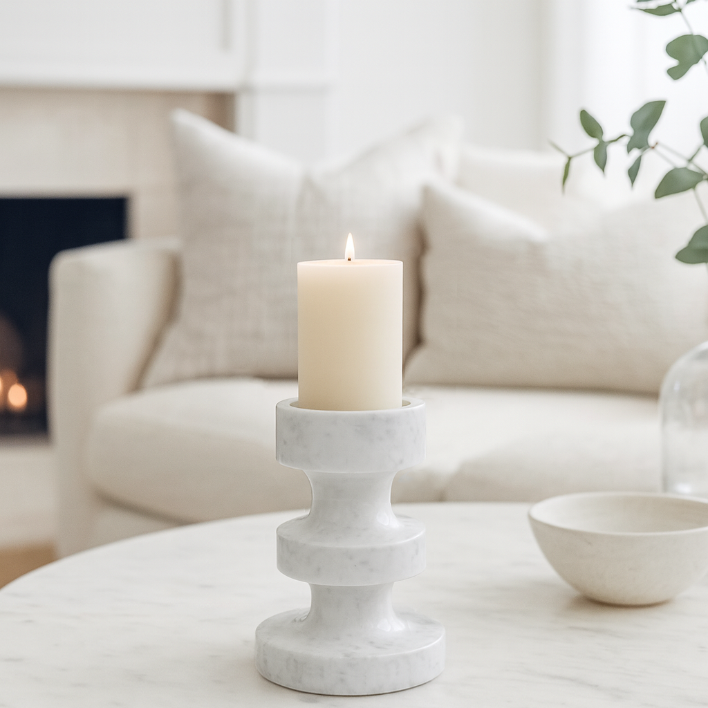 Triple Disc Candle Stand - Gray