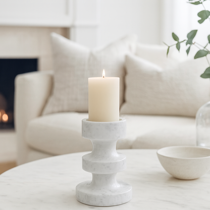 Triple Disc Candle Stand - Gray