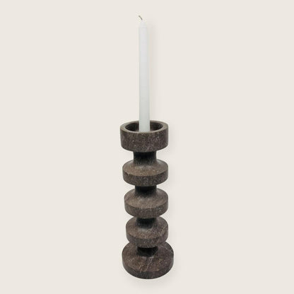 Accordian Candle Stand - Brown