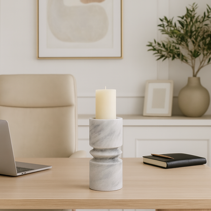 Disc Link Candle Stand - Gray