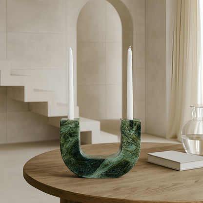 U-Shape Candle Stand - Green
