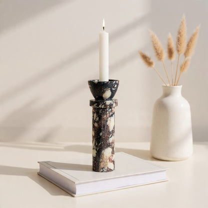 Torch Candle Stand - Red & White